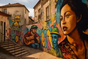 Cosa caratterizza la street art a Lisbona? I murales che trasformano la città in un museo a cielo aperto